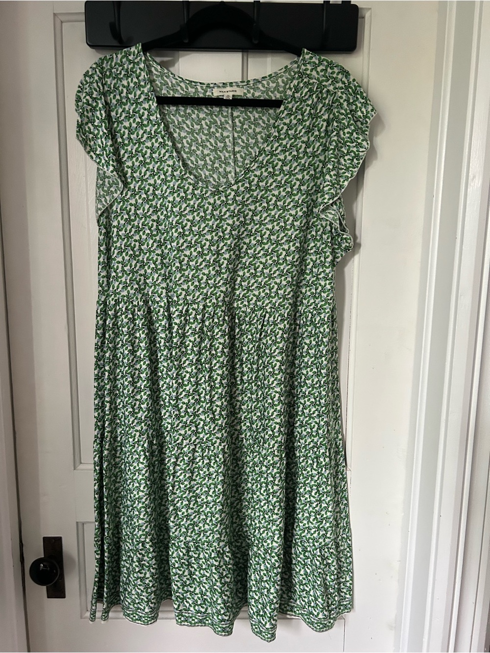 Max Studio Green Floral Midi Dress